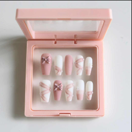 pink shade nails